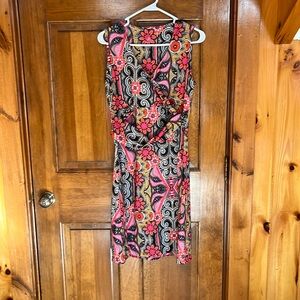 Prana Breathe Twist Top Floral Paisley Print Dress Size Large
